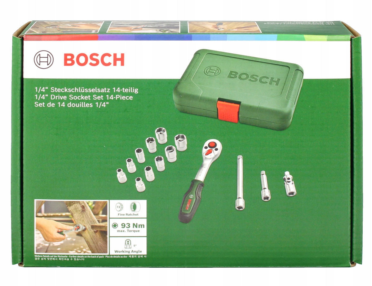 Bosch ¼†Ratchet Set 14-Piece 1600A02BY0