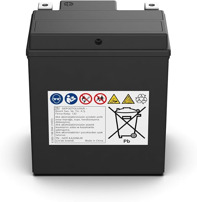 BOSCH Motorcycle Battery 0986FA1010 - YTX7L, 6 Ah 100 A, Maintenance-Free