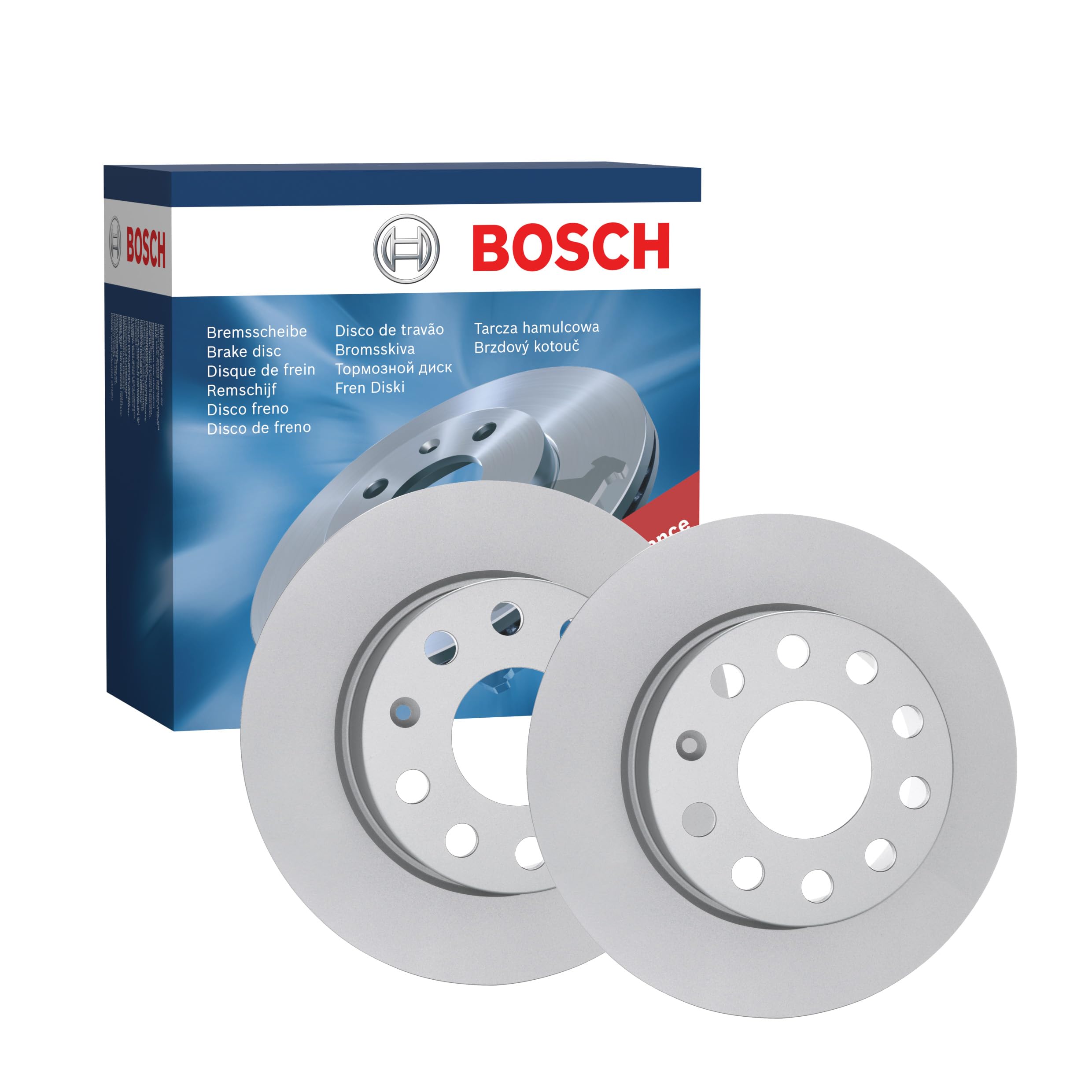 BOSCH Rear Brake Disc Set - Skoda Octavia A5