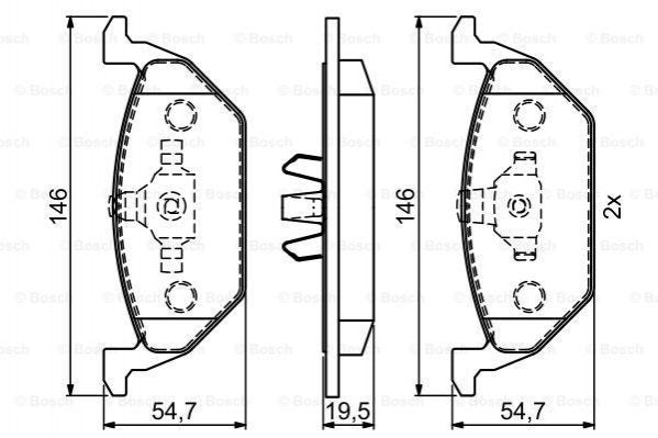 BOSCH Front Brake Pads 0986495454 - Seat - Skoda