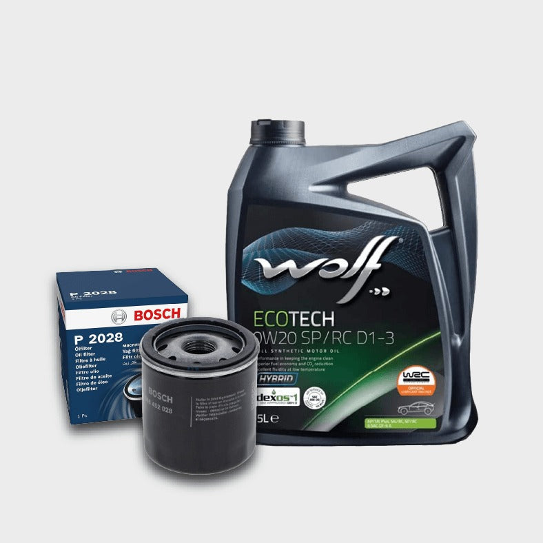Wolf EcoTech 0W20 SP/RC D1-3 5L + Suzuki / Toyota Oil Filter (10,000 km maintenance)
