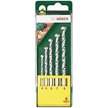Bosch Masonry Drill Bit Set 5Pcs 4-8 mm 2607019439