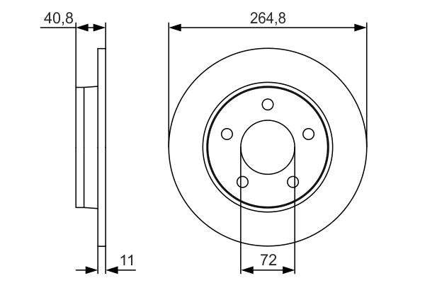 BOSCH Rear Brake Disc Set - Mazda 3