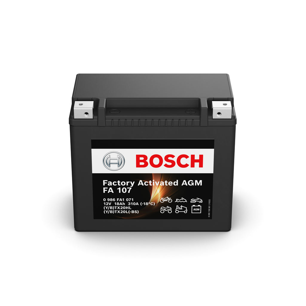 BOSCH Battery (Y/B)TX20HL, (Y/B)TX20L(-BS) 0986FA1071 , 18 Ah