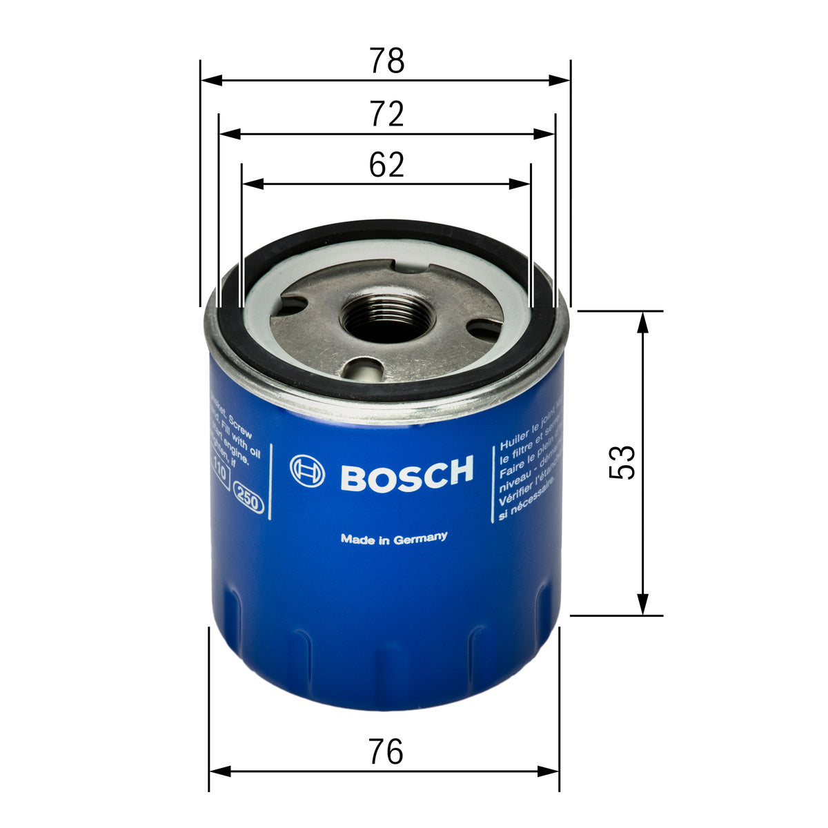 Bosch Oil Filter Renault Megane , Sandero, Logan