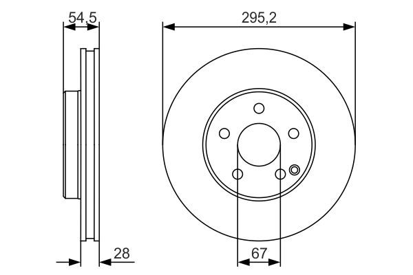 Bosch Front Brake Disc 0986479S07 - Mercedes - 1 Pc