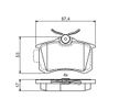 BOSCH Rear Brake Pads 0986461769 - Audi
