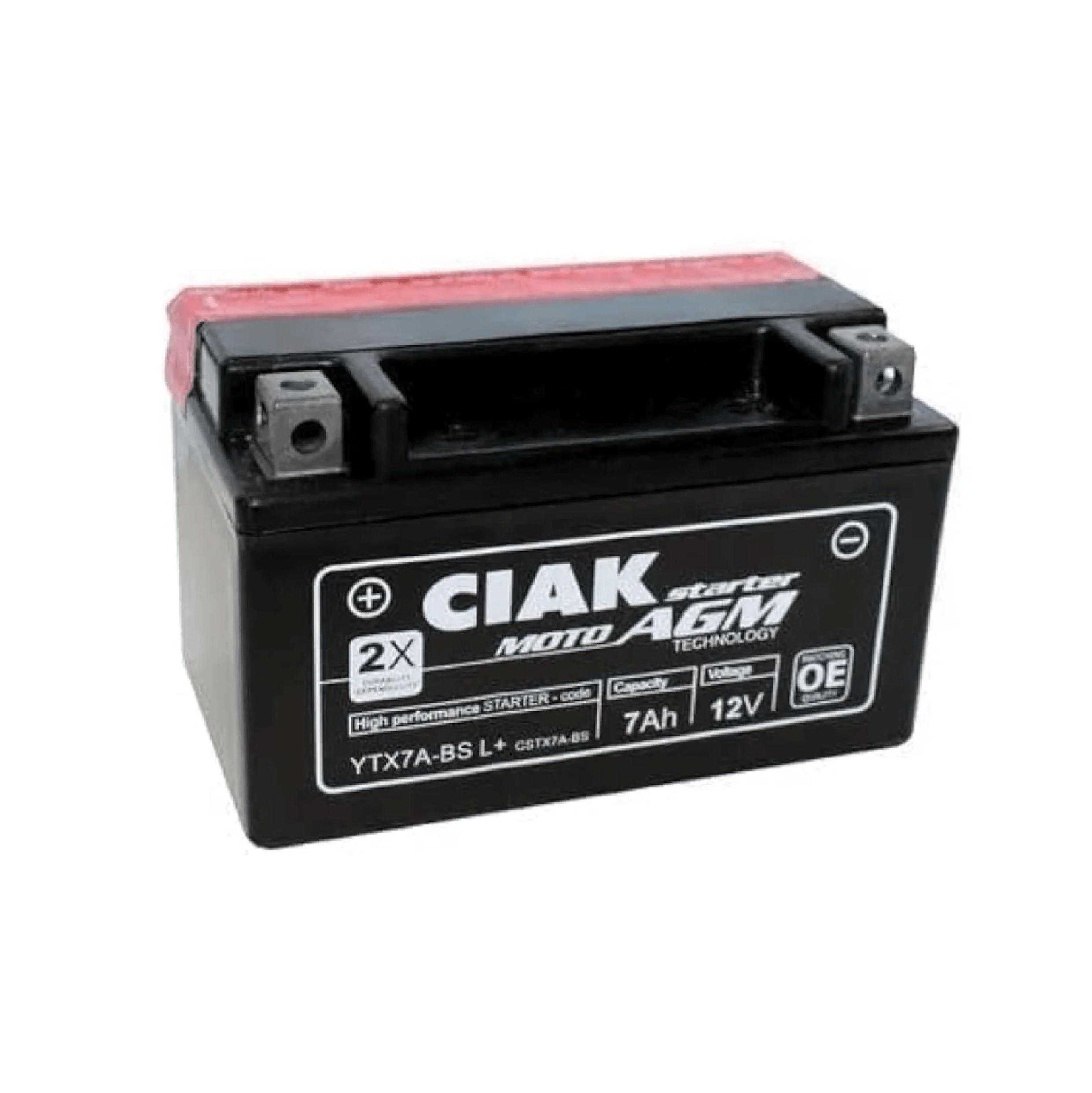 CIAK STARTER AGM MOTO 12V-7 Ah L+ / YTX7A-BS / C5