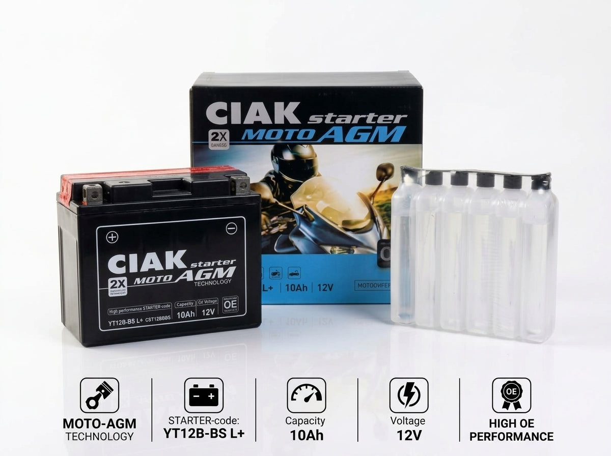 CIAK STARTER AGM MOTO 12V-10 Ah L+ / YT12B-BS / C11