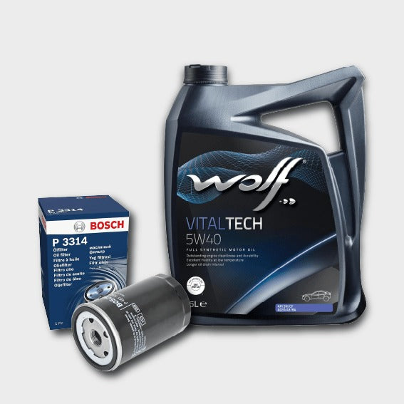 زيت وولف VitalTech 5W40 5L + فلتر زيت أودي / سيات / سكودا / فولكس واجن (صيانة ١٠،٠٠٠ كم)