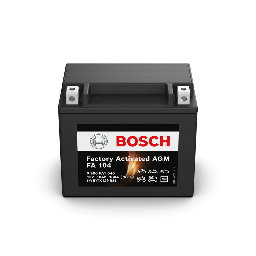 BOSCH Battery (Y/B)TX12 (-BS) 0986FA1040 , 10 Ah