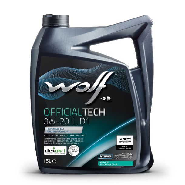 WOLF OFFICIALTECH 0W20 IL D1 - 5L